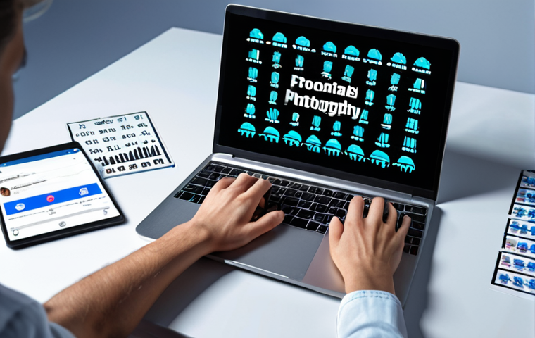 **
Social media trend analysis concept. A person using a laptop surrounded by floating hashtags, keywords, and emotional sentiment icons. Focus on the deciphering of complex data into actionable insights.
**