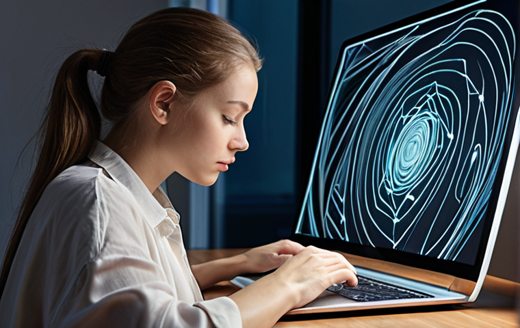 A serene and focused individual, possibly seen from behind or in a thoughtful pose, engaging in a creative or strategic task like brainstorming or sketching. In the background, subtle, ethereal glowing lines and abstract digital patterns subtly emanate from a laptop or tablet, symbolizing unseen automation and AI processes seamlessly handling routine tasks. The atmosphere is calm and uncluttered, with soft, natural lighting, conveying a sense of regained time, reduced stress, and heightened mental well-being. High-quality digital painting, harmonious, inspiring, deep focus, modern workspace.