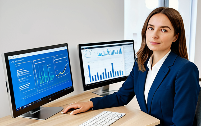 A professional French businesswoman in a chic, modest business suit, sitting comfortably at a sleek, minimalist desk in a bright, modern co-working space in a European city. She is looking at multiple large monitors displaying dashboards and project management tools, a calm and focused expression on her face. The environment is orderly and high-tech, showcasing efficient workflow. The image conveys a sense of productivity and advanced automation. Perfect anatomy, correct proportions, natural pose, well-formed hands, proper finger count, natural body proportions, fully clothed, appropriate attire, professional dress, safe for work, appropriate content, modest, professional photography, high quality.