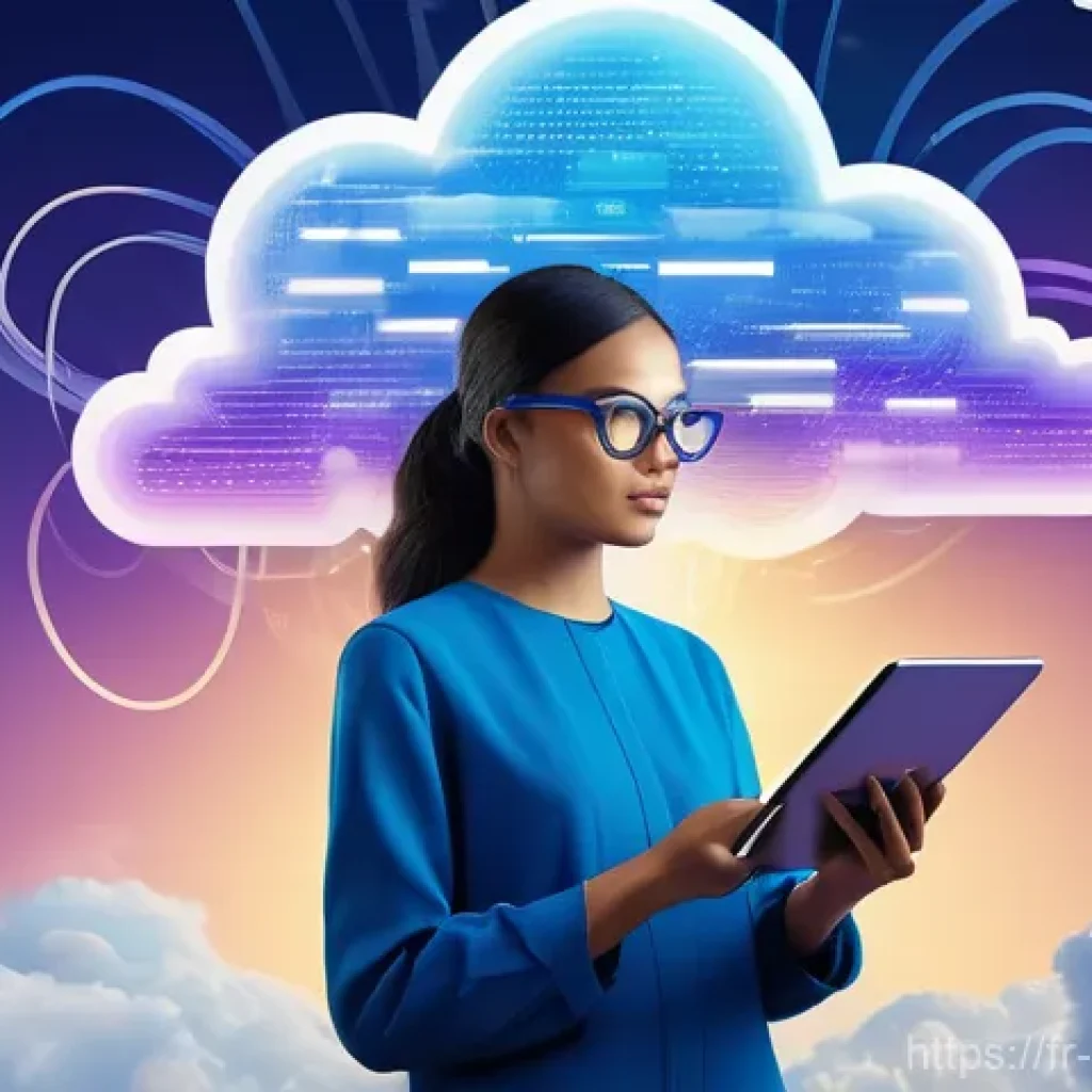 클라우드 기반 파일 관리 활용법 - **Prompt 1: The Personal Cloud Navigator**
"A vibrant, dynamic illustration featuring a professi...