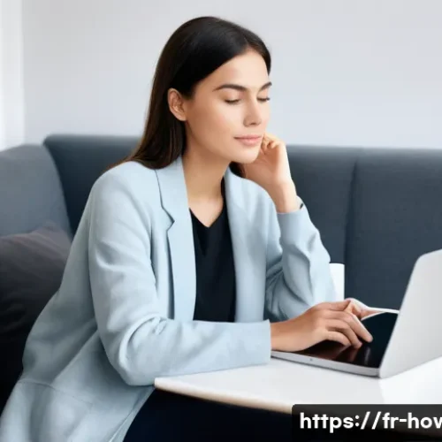 Home 25 메모 작성 앱 활용법 - **Prompt:** A serene and organized young woman, approximately 25-30 years old, with a chic, understa...