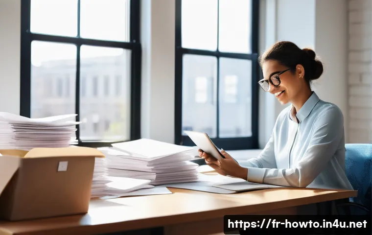 DocuSign 활용법 - **"Administrative Freedom Unleashed"**: A vibrant, modern office scene. In the foreground, a young, ...